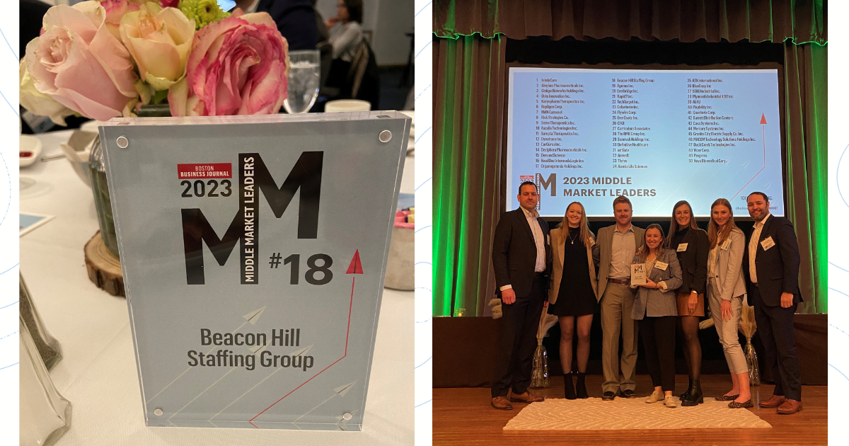 Beacon Hill Staffing Group Named as Market Leader by the Boston Business Journal